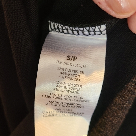 BANANA REPUBLIC Long Sleeve Crew Neck Black Sweater Size Small - Picture 6 of 6